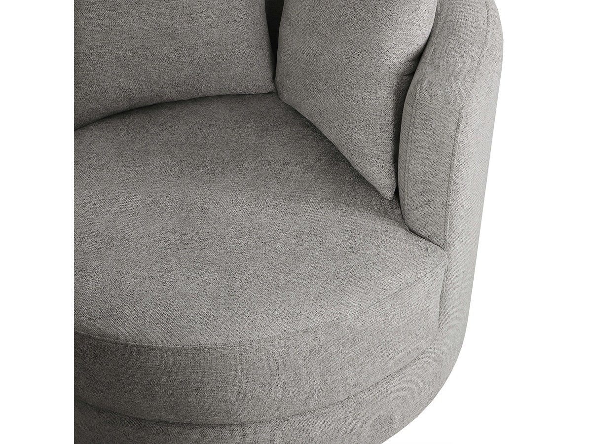 Elliot Fabric Swivel Chair - Light Gray