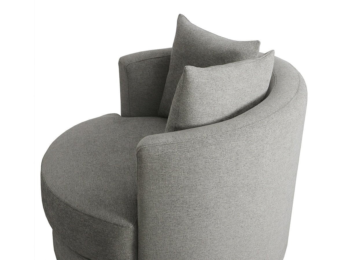 Elliot Fabric Swivel Chair - Light Gray