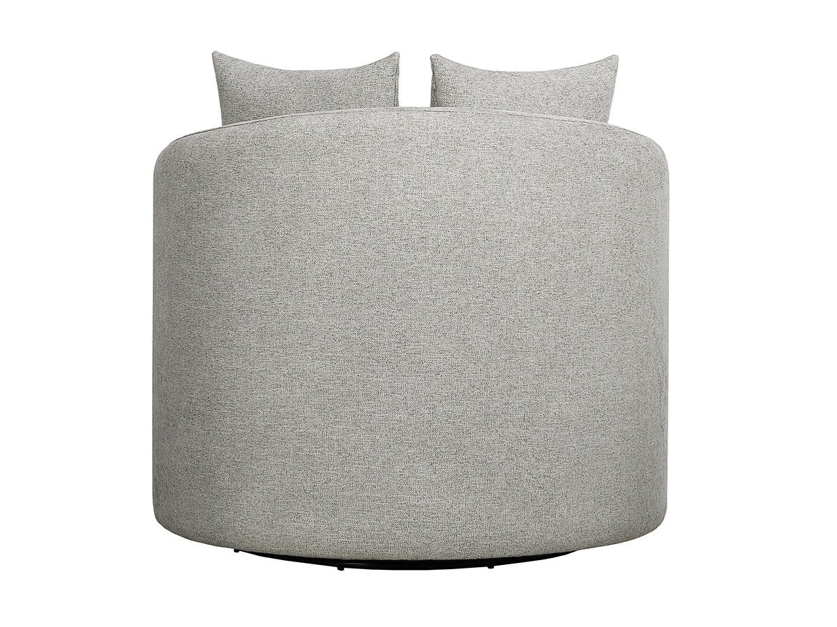 Elliot Fabric Swivel Chair - Light Gray