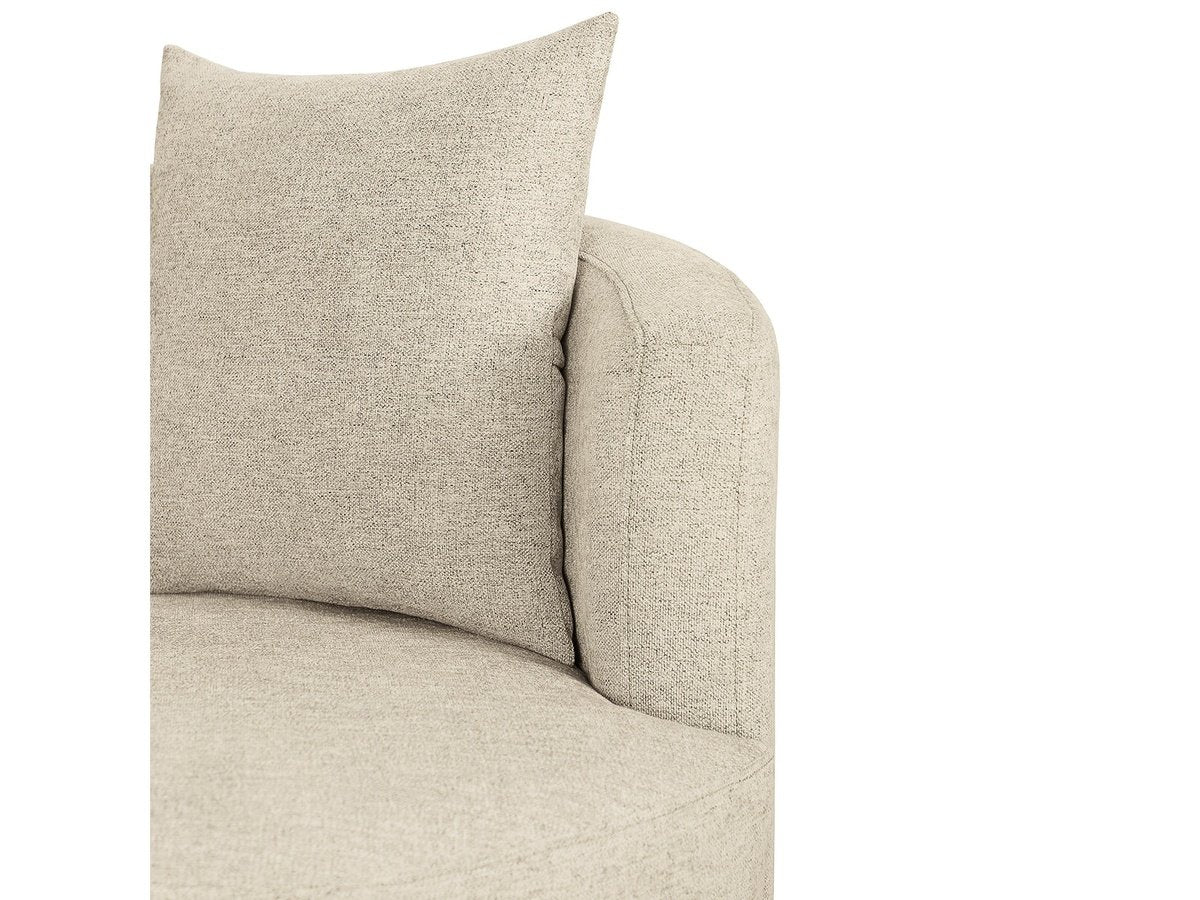 Elliot Fabric Swivel Chair - Beige