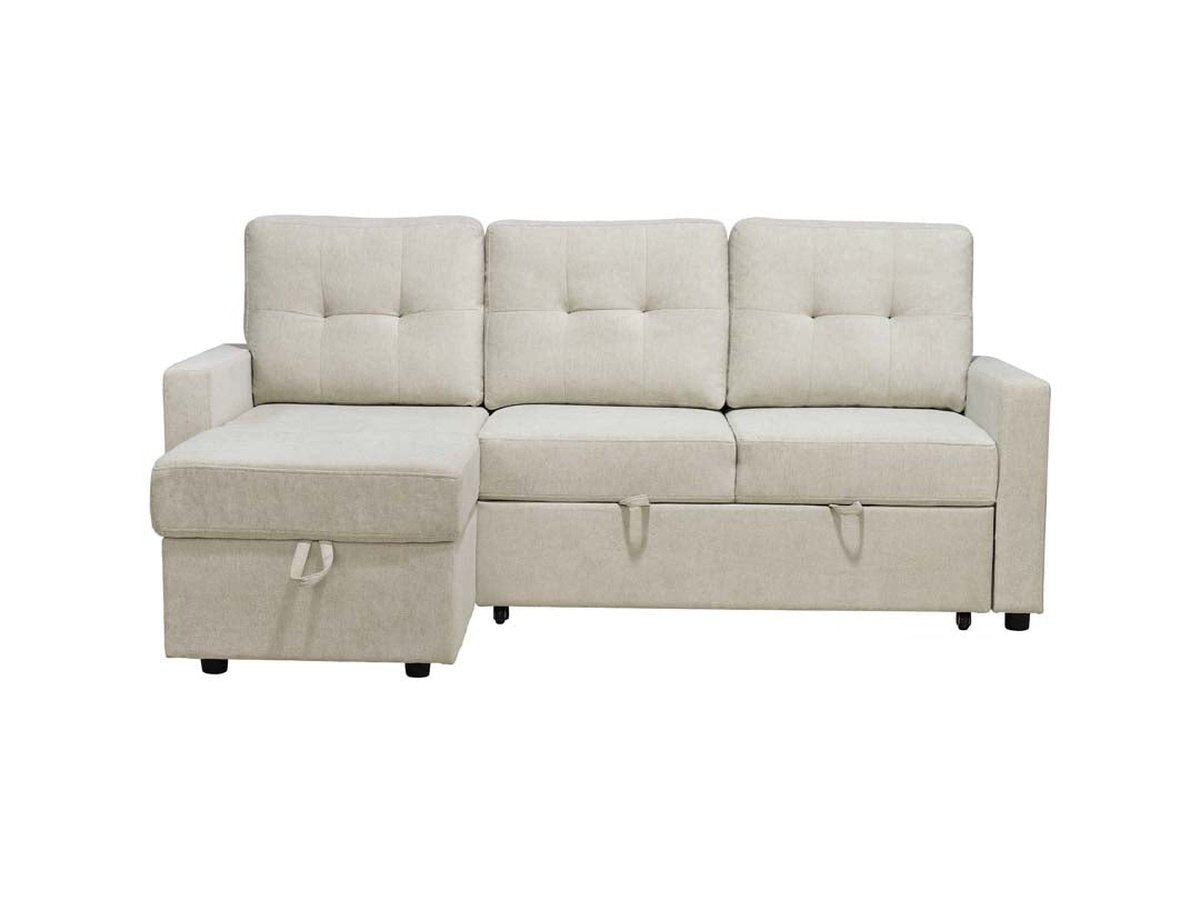 Kylie Storage Sofa Bed Reversible Sectional - Cream