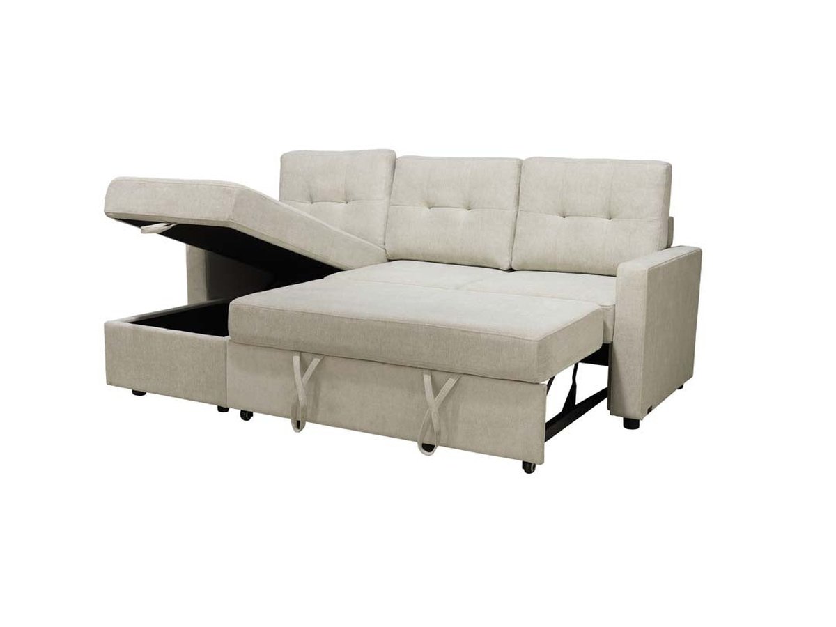 Kylie Storage Sofa Bed Reversible Sectional - Cream