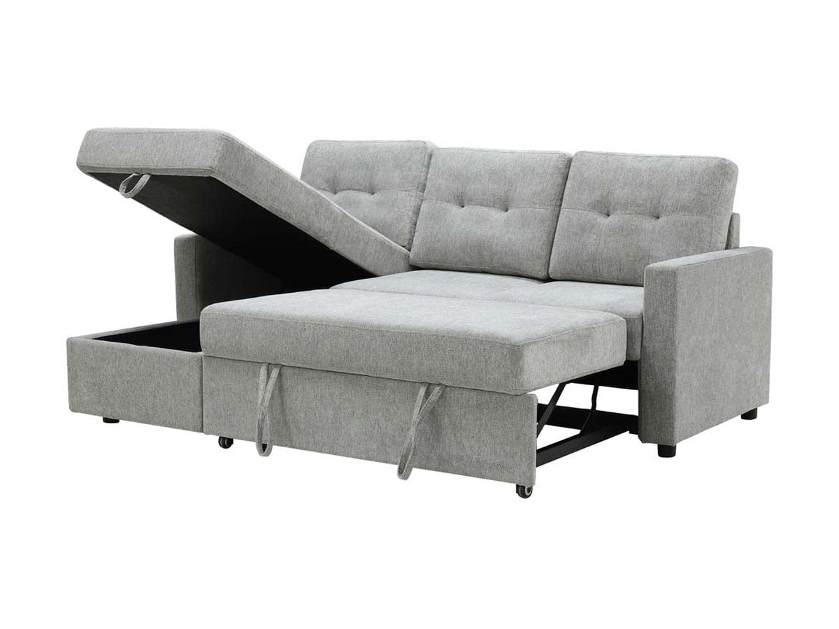 Kylie Storage Sofa Bed Reversible Sectional - Light Gray