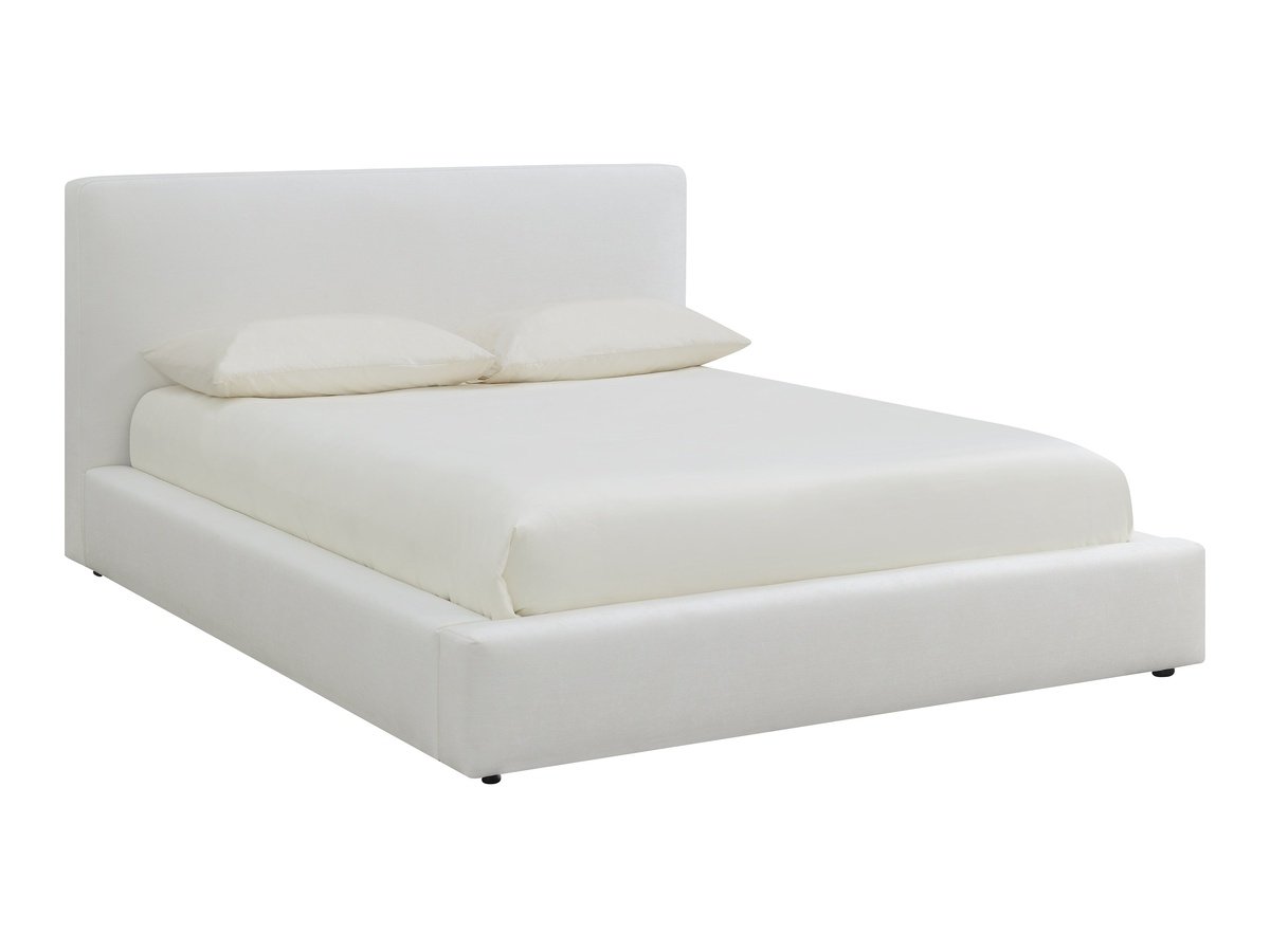 Luxe Upholstered Bed - White - Queen