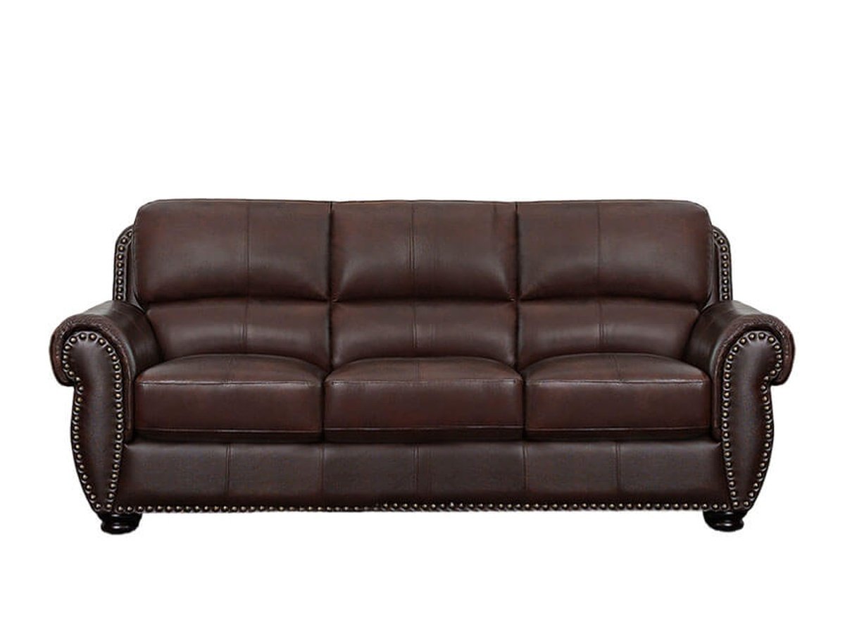 Austin Leather Sofa, Brown Default Title