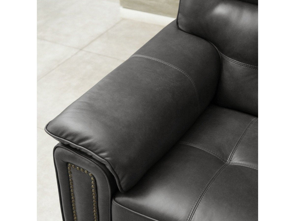 Harrison Leather Chair, Grey Default Title