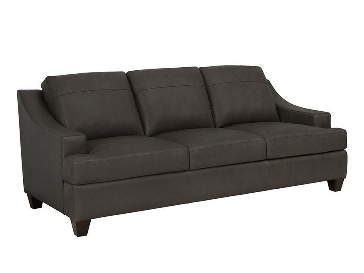 Merona Leather Sofa, Grey Default Title