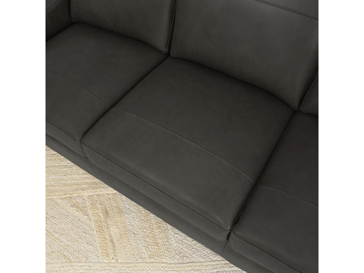 Merona Leather Sofa, Grey Default Title