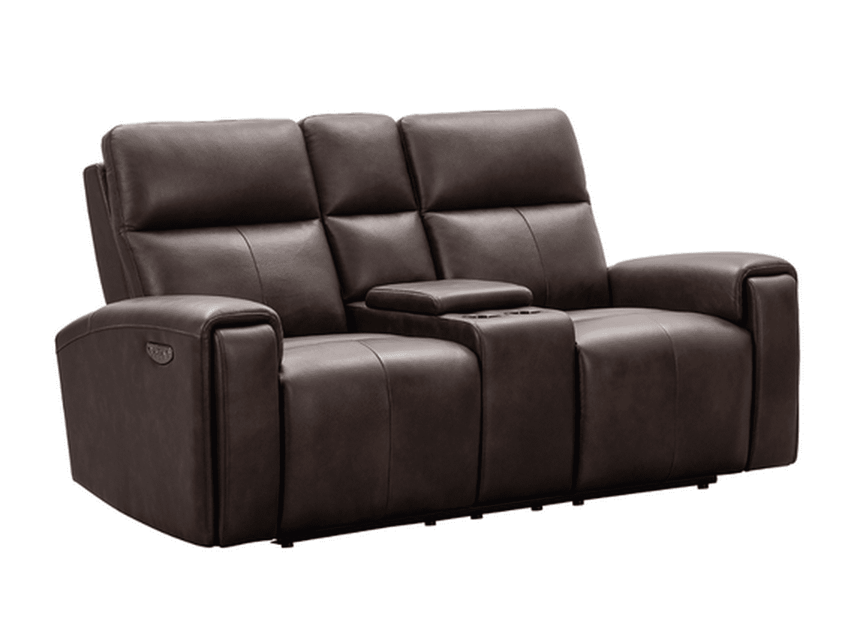 Keegan Power Reclining Leather Loveseat - Brown