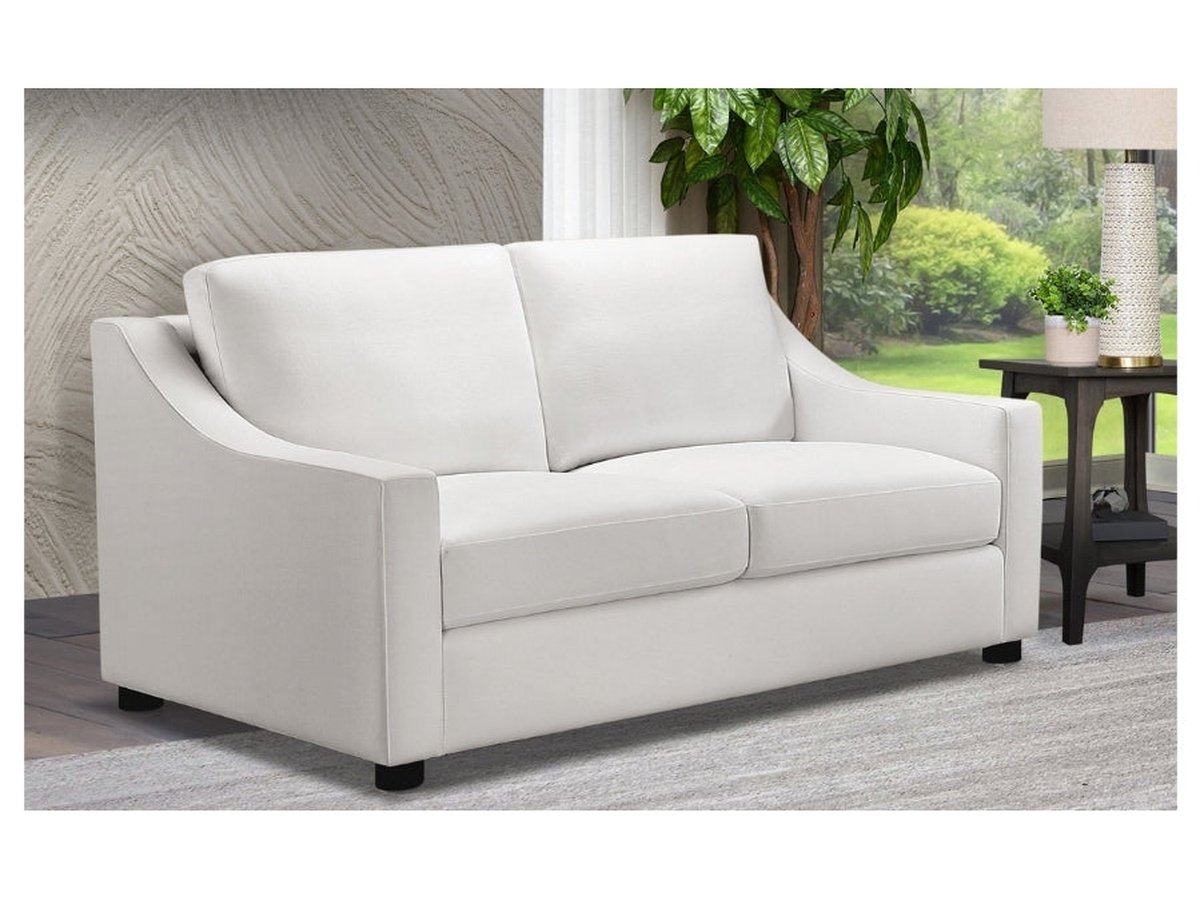 Larissa Fabric Loveseat - White