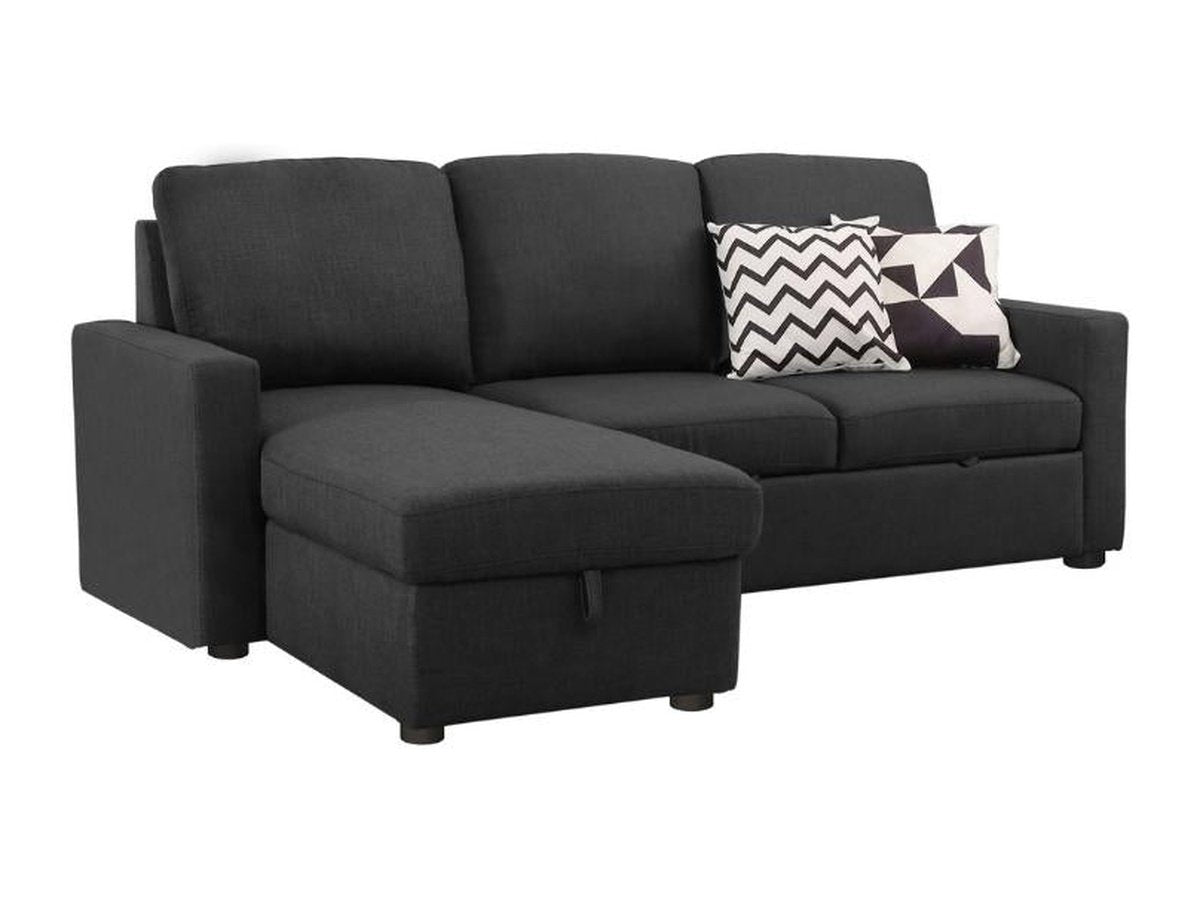 Newton Reversible Storage Sofa Bed Sectional - Gray