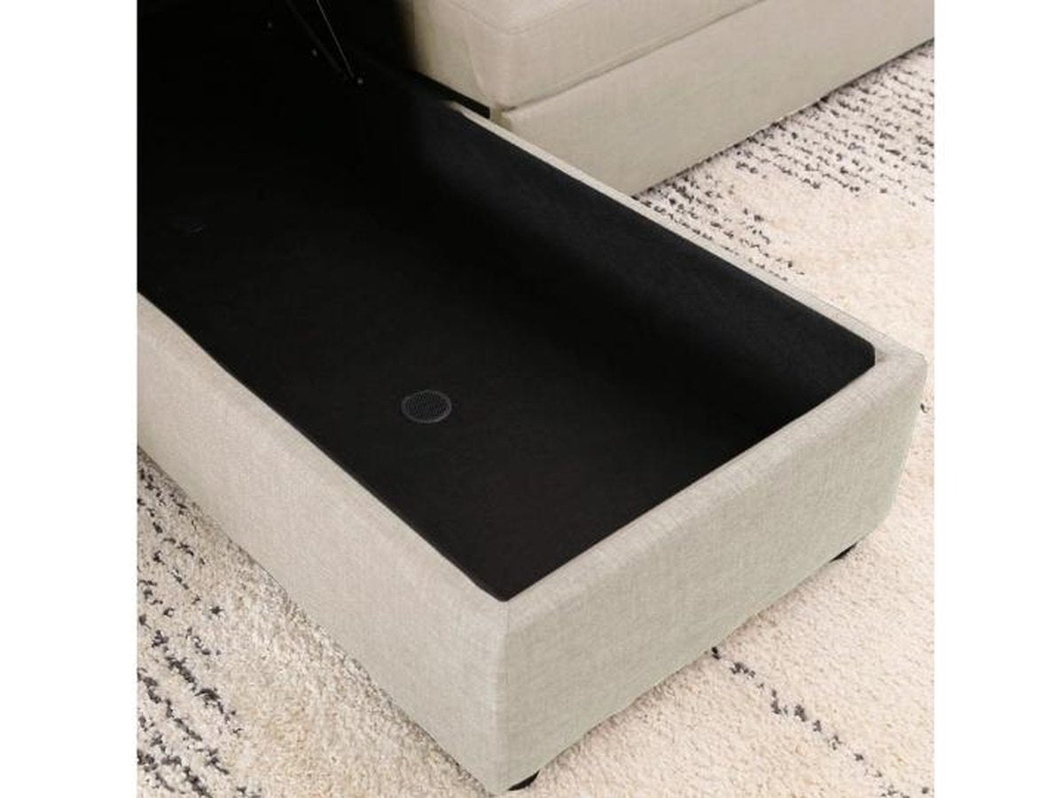 Newton Reversible Storage Sofa Bed Sectional - Beige