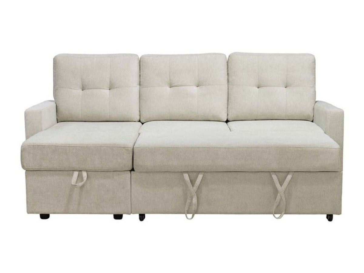 Kylie Storage Sofa Bed Reversible Sectional - Cream