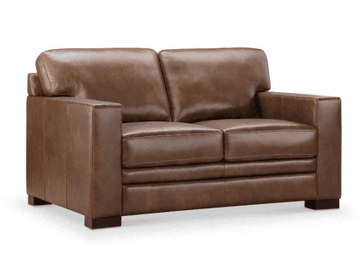 Astoria Leather Loveseat - Brown