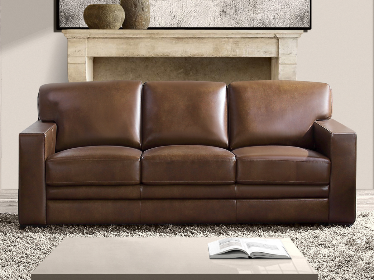 Astoria Leather Sofa - Brown
