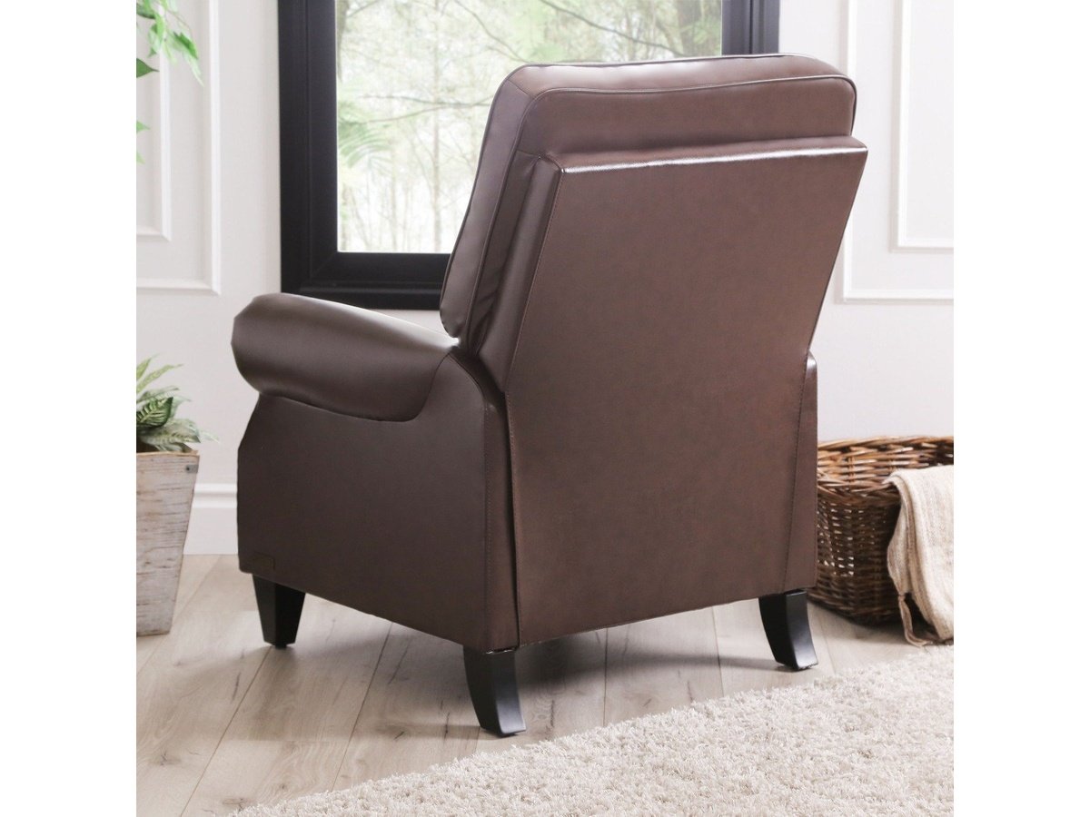 Carla Leather Pushback Recliner Default Title
