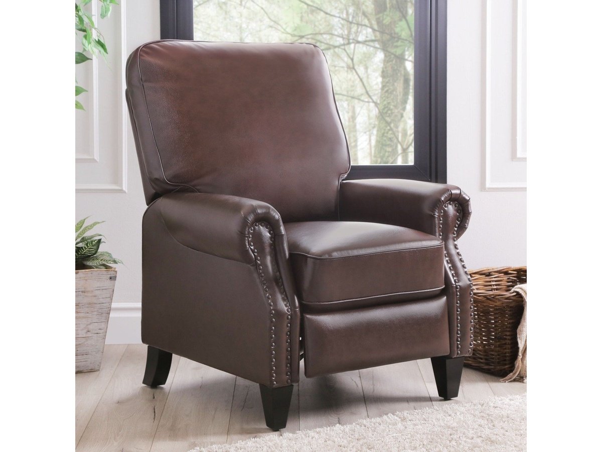 Carla Leather Pushback Recliner Default Title