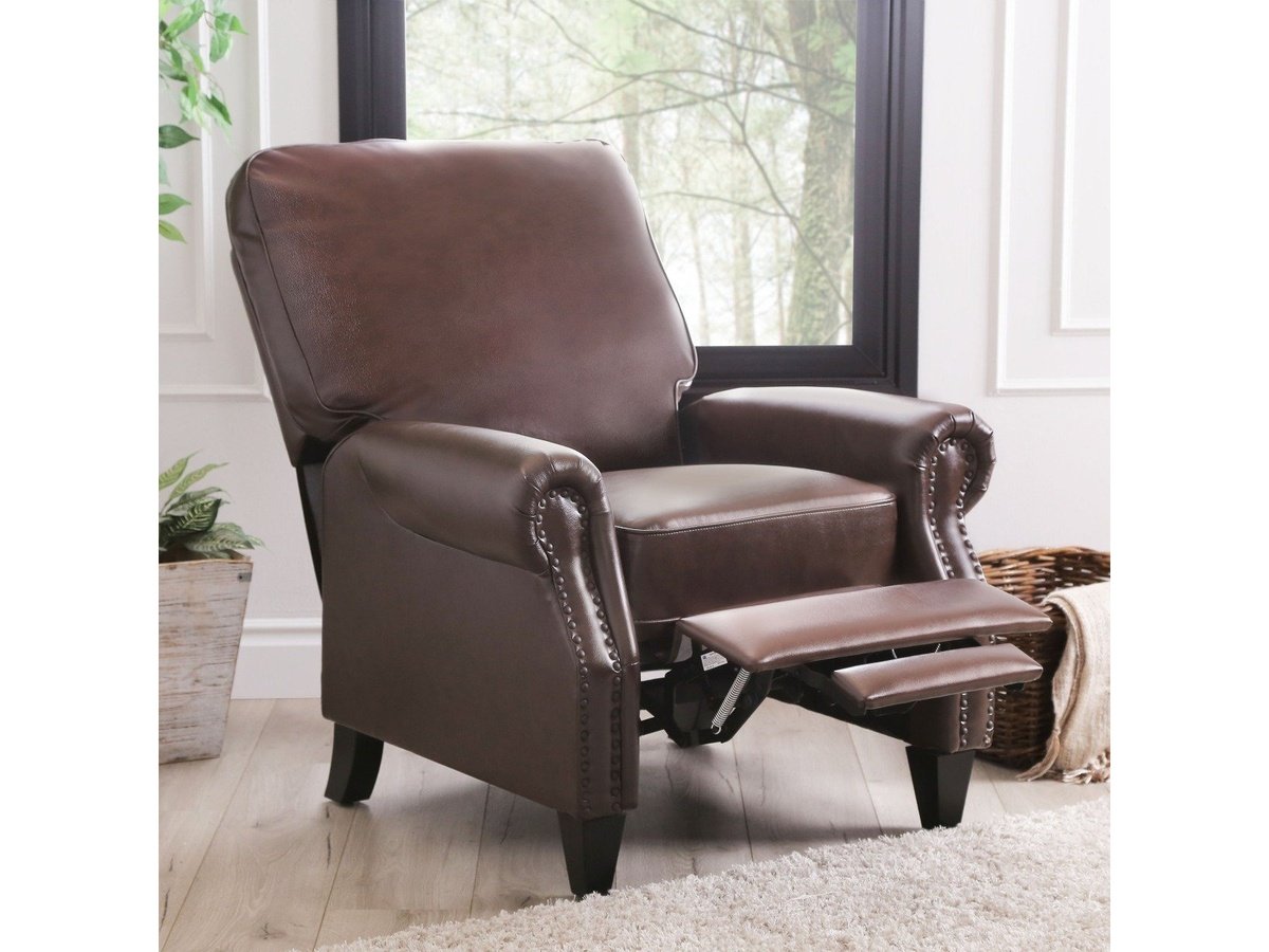 Carla Leather Pushback Recliner Default Title
