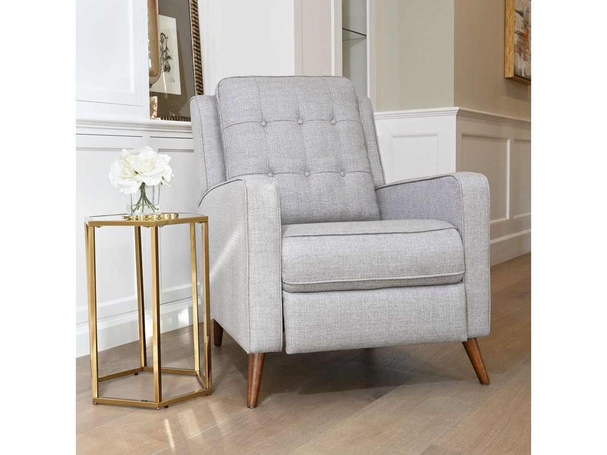 Indio Fabric Pushback Recliner, Light Grey Default Title