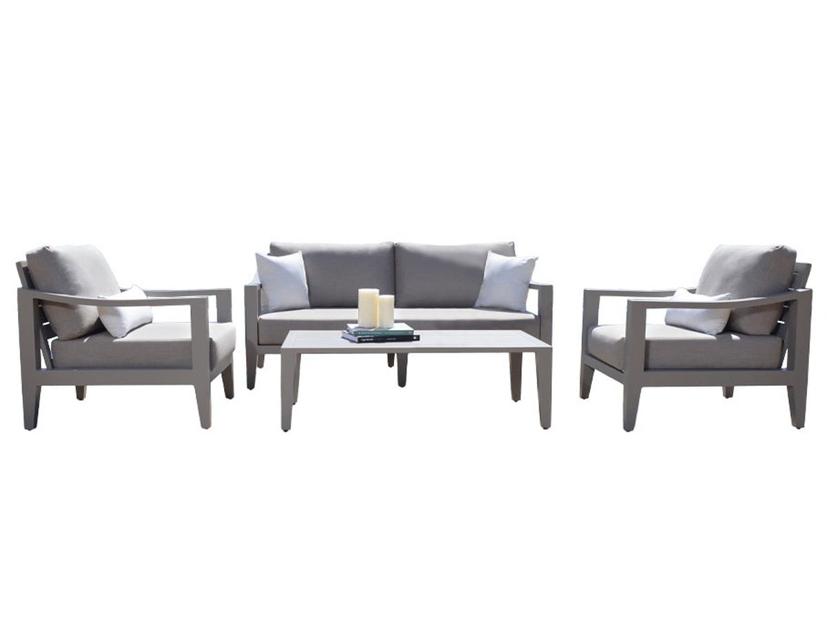Hyland Hills 4-pc Outdoor Seating Set - Gray Aluminum