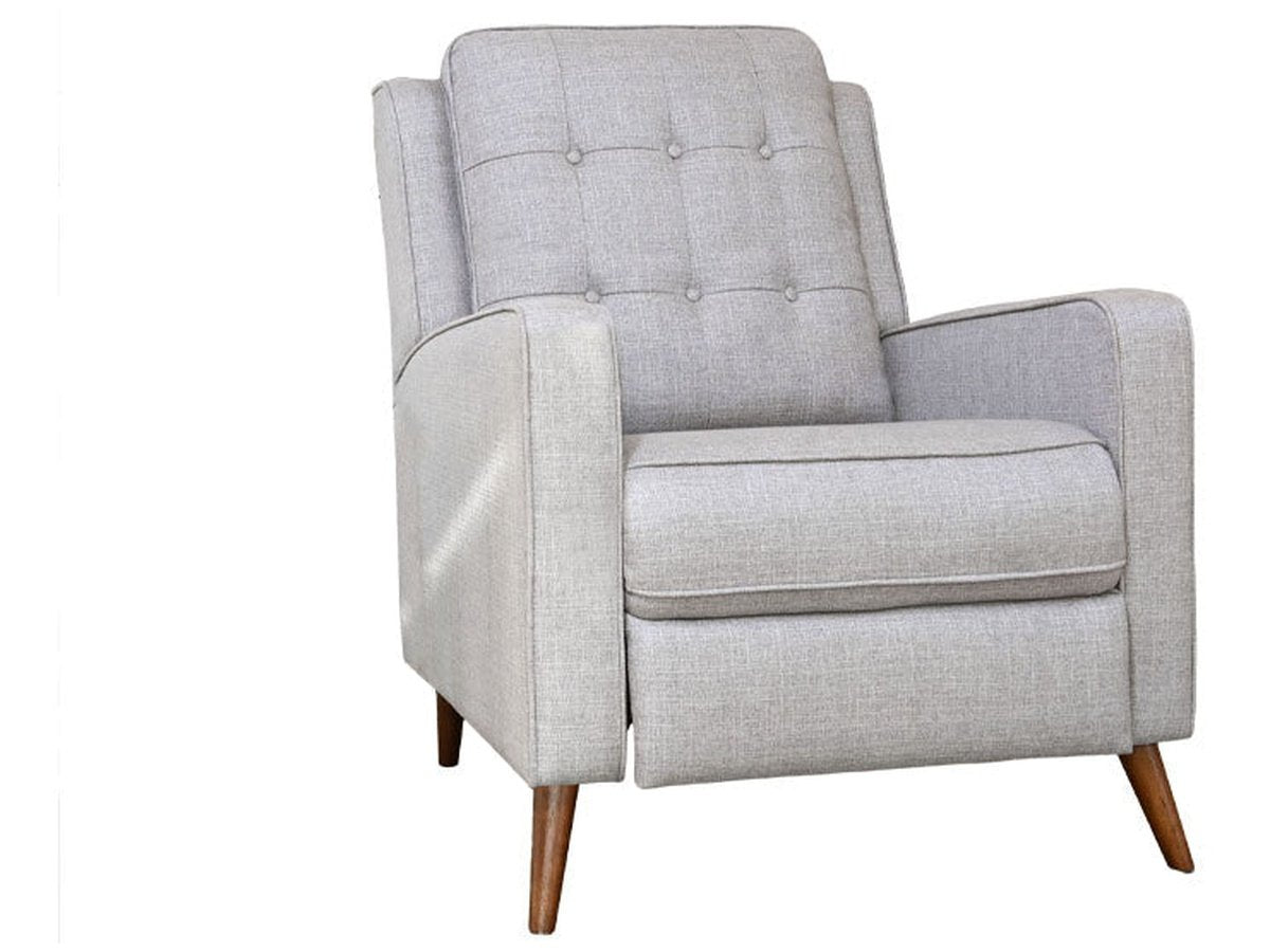 Indio Fabric Pushback Recliner - Gray
