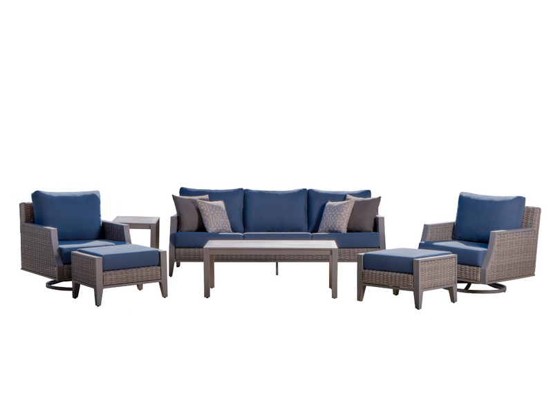 Cassara 7-pc Seating Set with Swivel Chairs