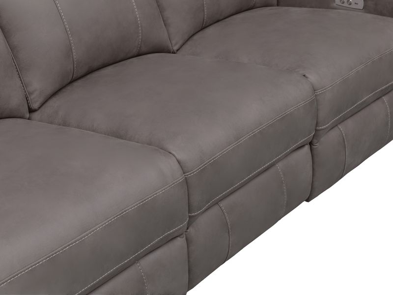 Avenger Fabric Power Reclining Sofa with Dropdown Table