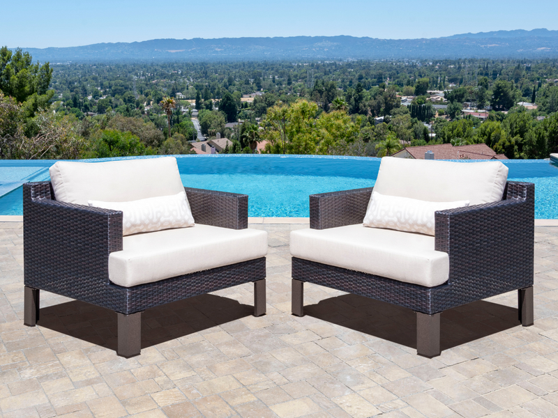 Montecito Outdoor Patio Chair with Sunbrella Fabric (Set Of 2)