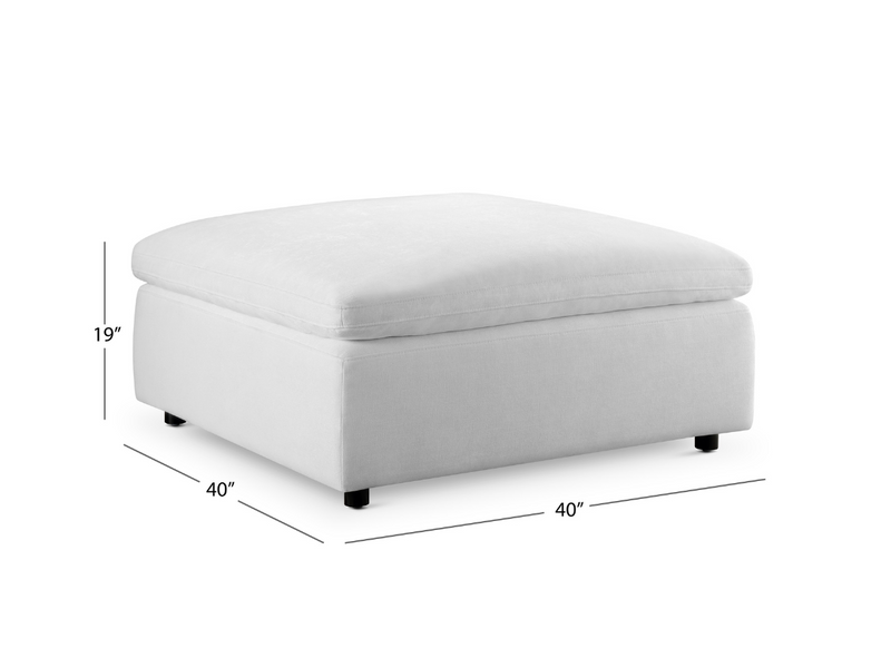 Luxe Feather and Down Ottoman