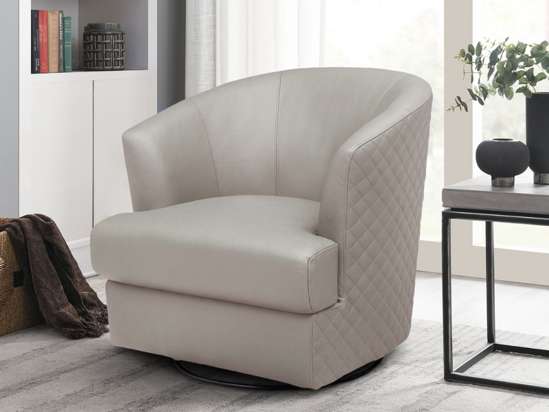 Top grain leather barrel chair deals