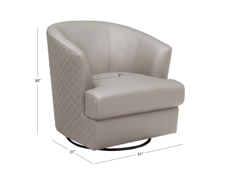 Belfield 100% Top Grain Leather Swivel Chair
