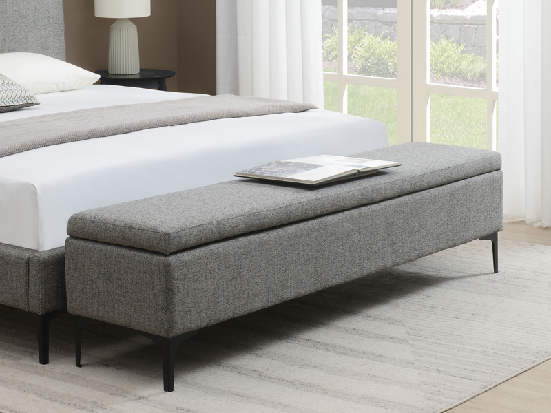 Evella Upholstered Bed and Storage Bench