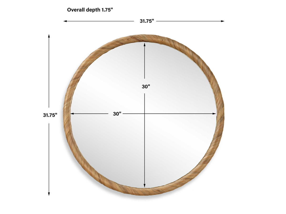 Abbyson Home Lamara Round Mirror