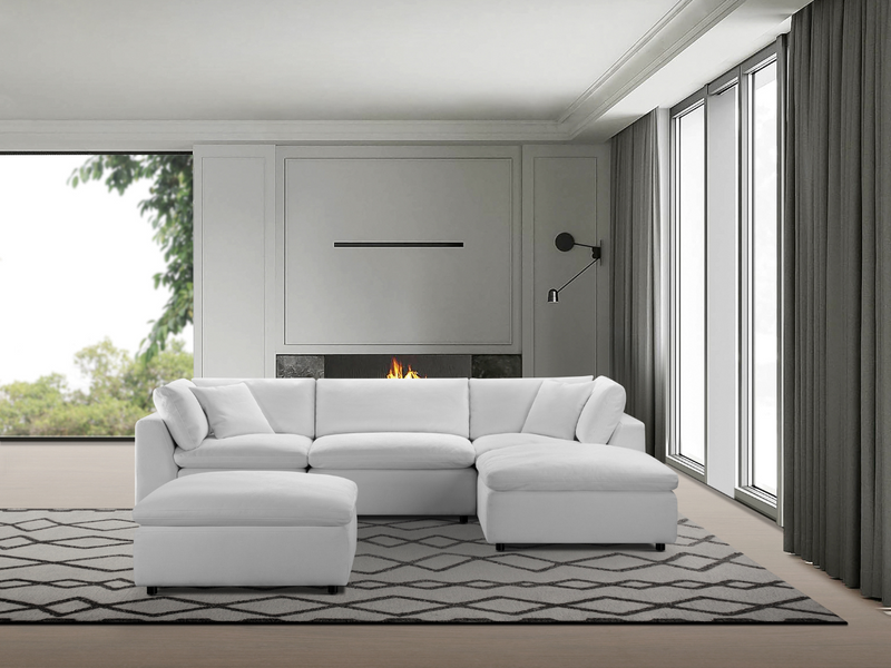 Luxe Feather and Down 5-pc Sectional Set
