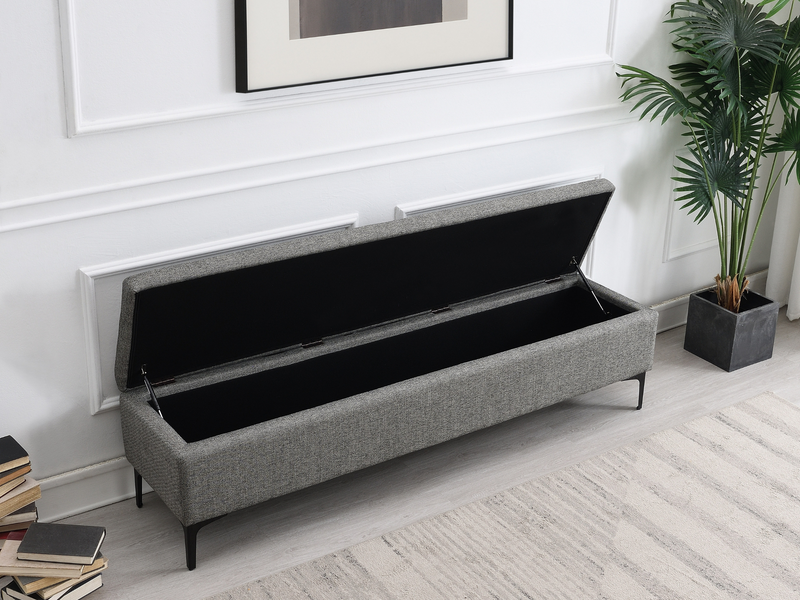 Evella Upholstered Bed and Storage Bench