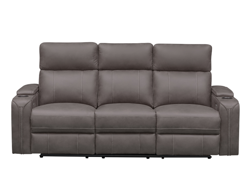 Avenger Fabric Power Reclining Sofa with Dropdown Table