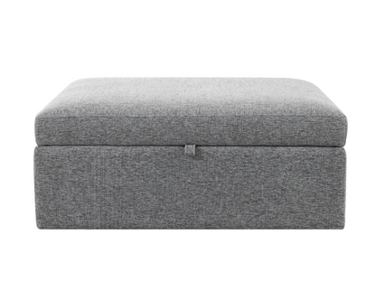 Wren Square Storage Ottoman - Gray