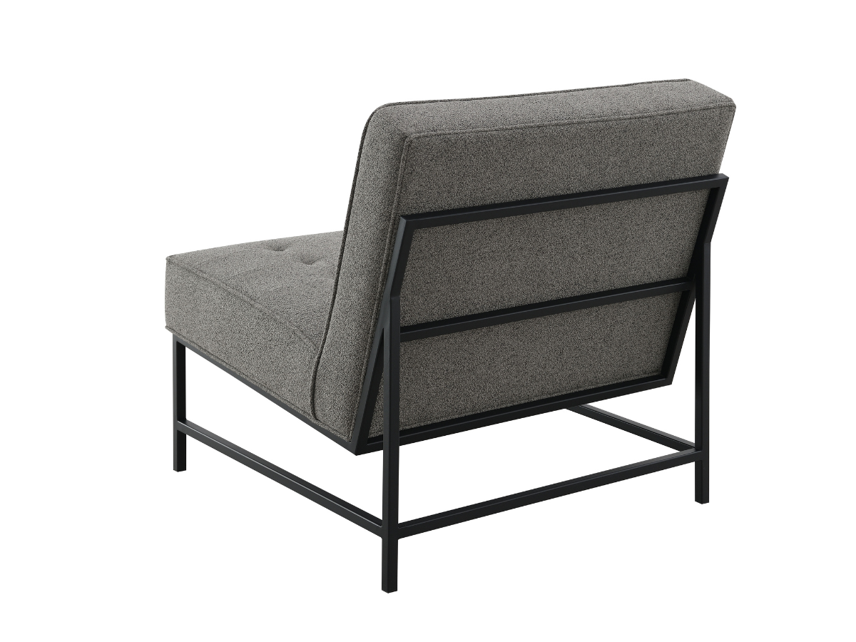 Astor Tufted Fabric Chair - Dark Gray