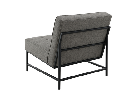 Astor Tufted Fabric Chair - Dark Gray