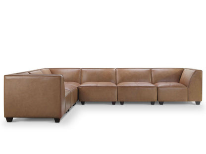 Wallingford 6-pc Modular Leather Sectional