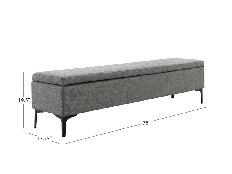 Evella Upholstered Bed and Storage Bench