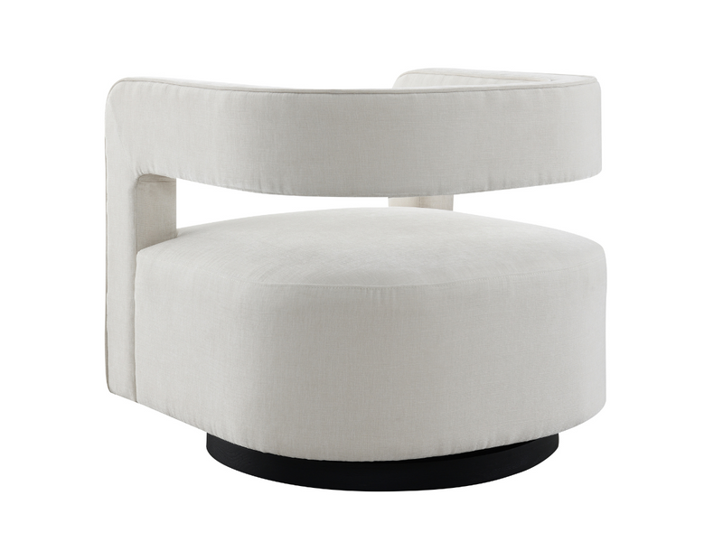 Lunar Stain-Resistant Fabric Swivel Chair