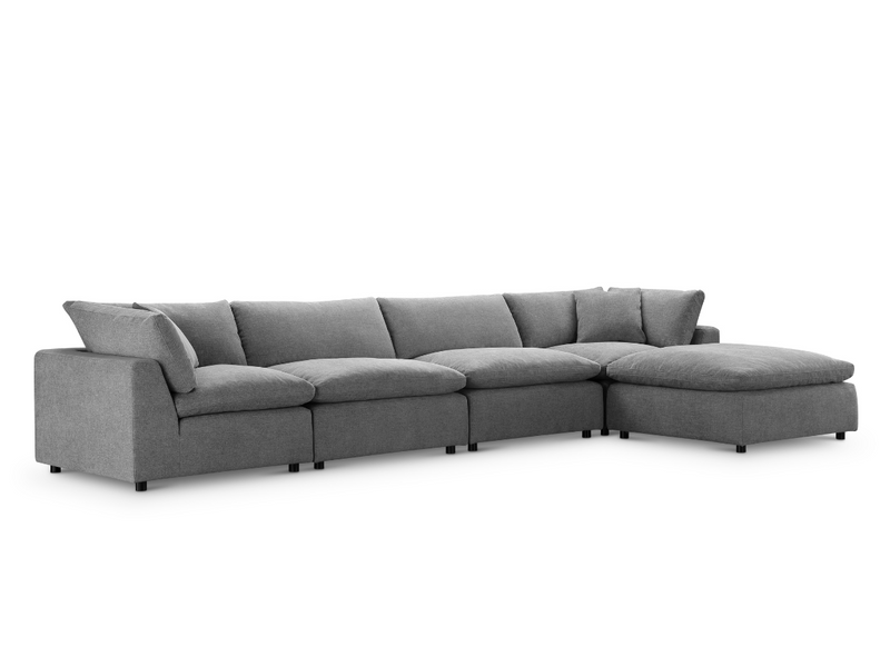 Luxe Feather and Down 5-pc L-Shaped Sectional Set