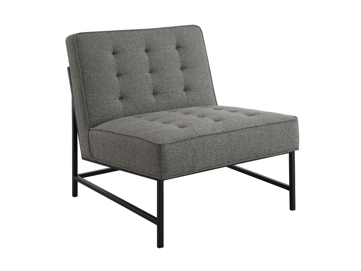 Astor Tufted Fabric Chair - Dark Gray