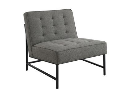 Astor Tufted Fabric Chair - Dark Gray