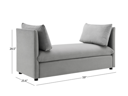 Becca 59" Upholstered Daybed - Gray