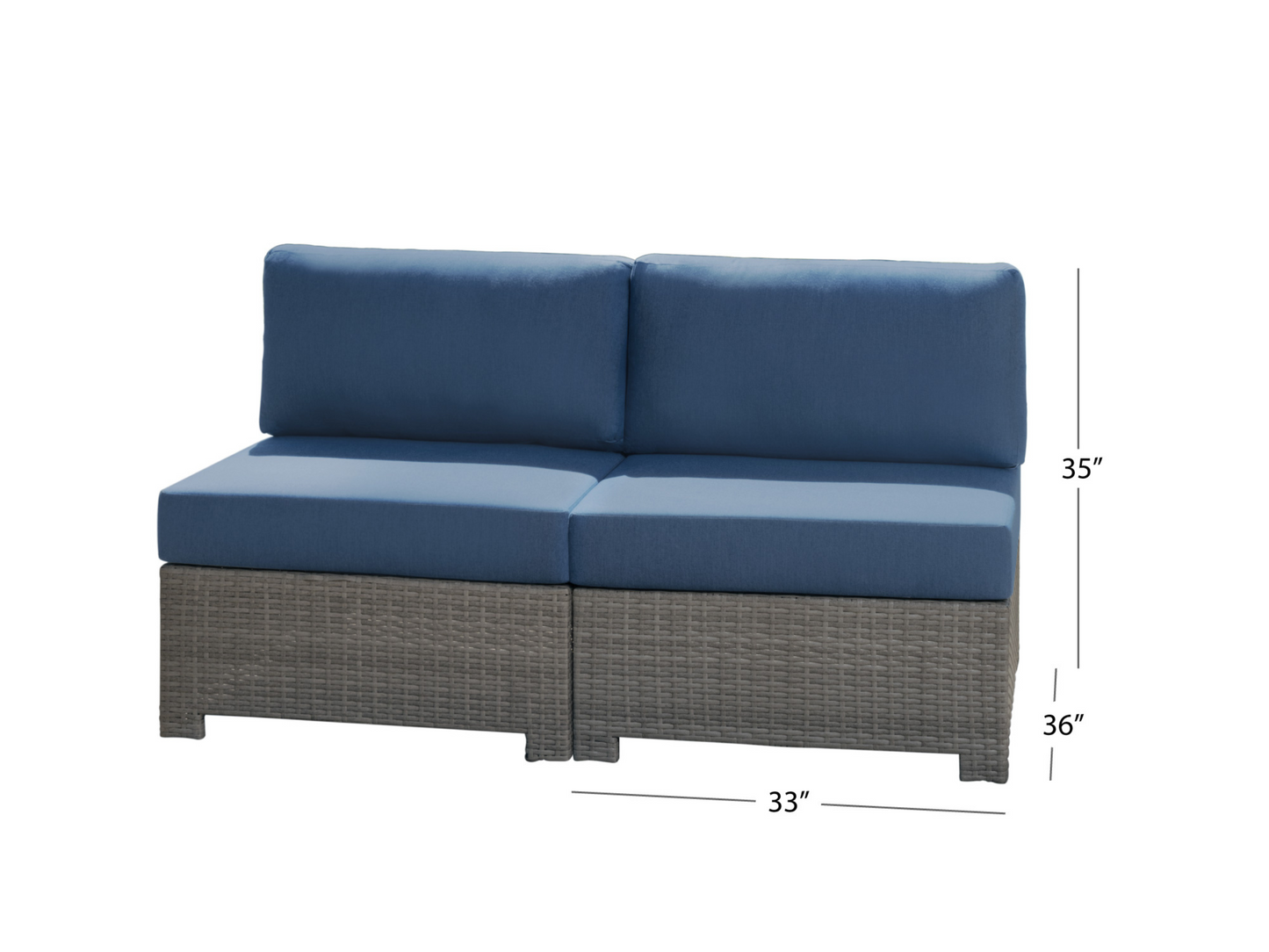 Belmont™ Modular Armless Sofa Piece (2-pack) - Cream