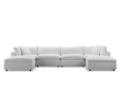 JoJo Fletcher Luxe Feather and Down 6-pc U-Shaped Sectional Set