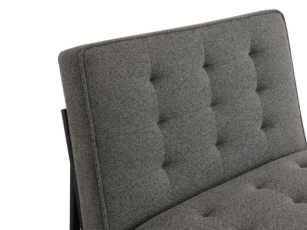 Astor Tufted Fabric Chair - Dark Gray