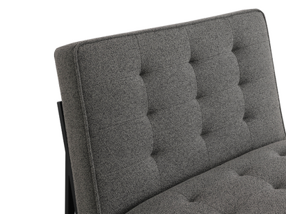 Astor Tufted Fabric Chair - Dark Gray